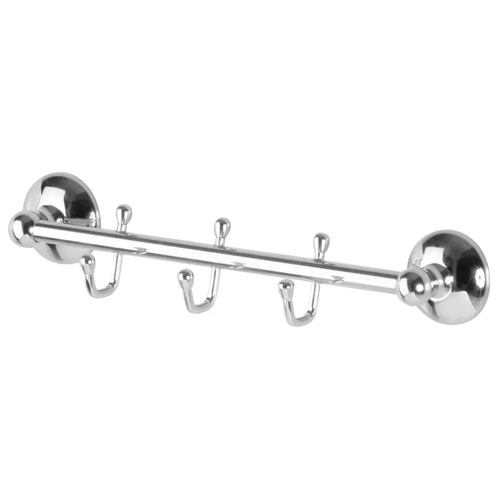 Cuier baie 1101, montaj pe perete, cu 3 agatatori, 34.5 x 6 x 5 cm