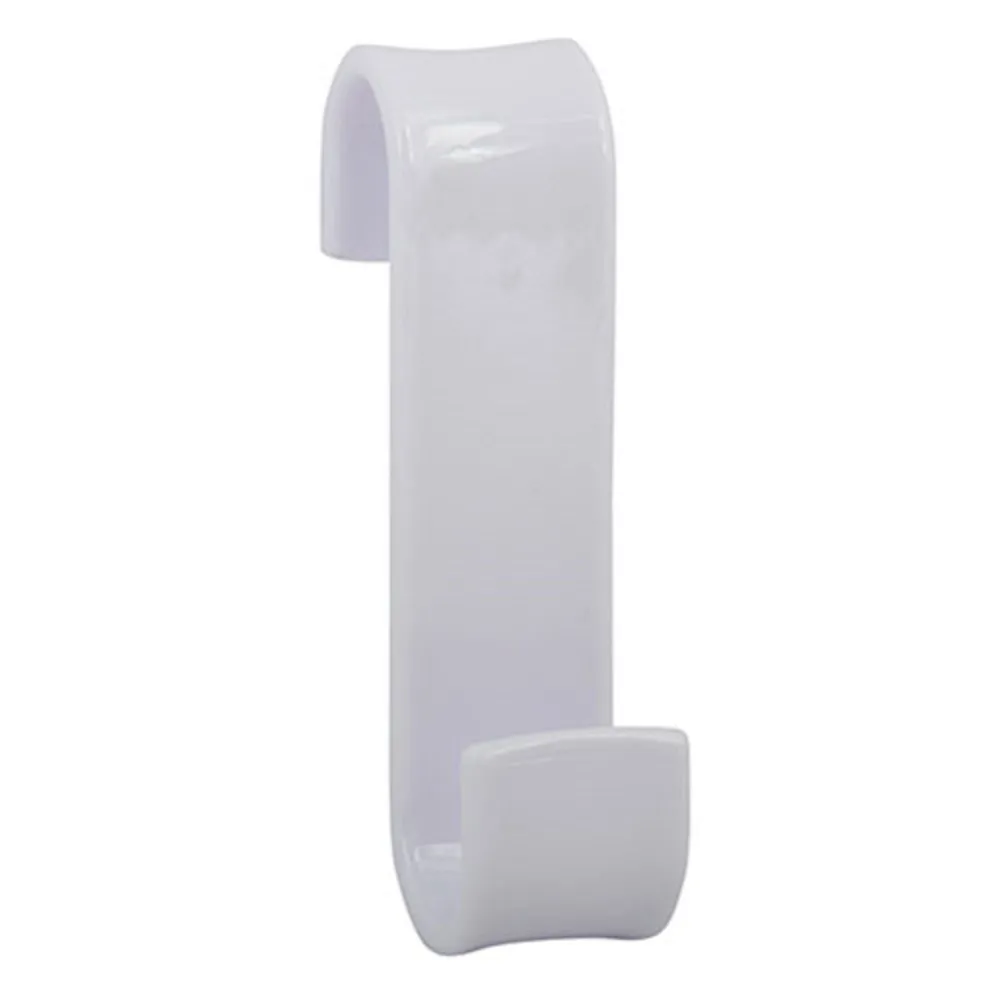 Cuier baie, pentru radiator, o agatatoare, din plastic, fixare prin agatare, alb lucios