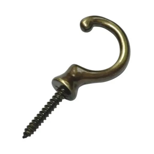 Cuier decorativ 12x43x32mm, metal alama brumat