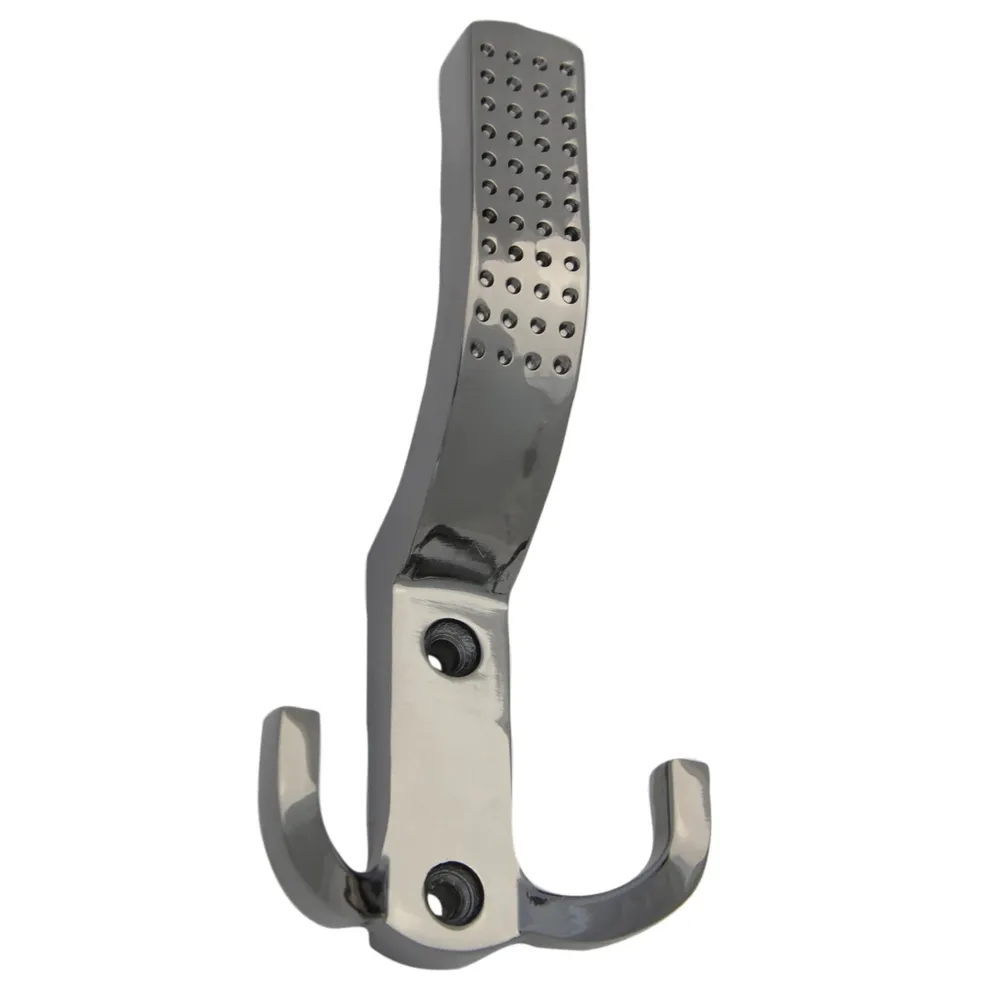 Cuier mobila cu 3 agatatoare, aluminiu, nichel negru, pentru baie, dormitor, hol, prindere pe mobila / perete, 495.35.26