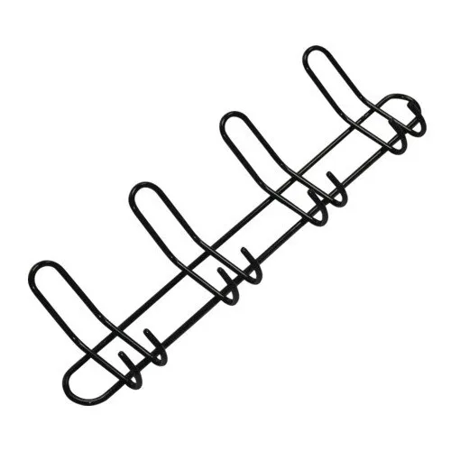 Cuier pentru mobila cu 4 carlige 170x585x60mm, otel negru