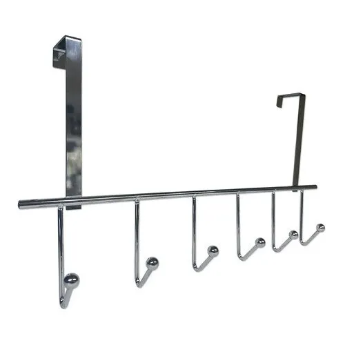 Cuier pentru mobila cu 6 carlige 246x465x87mm, otel crom