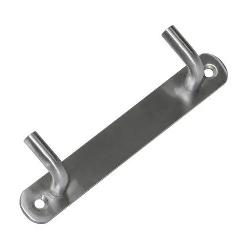 Cuier pentru mobila din otel 2 carlige 20x130x30mm, otel inox