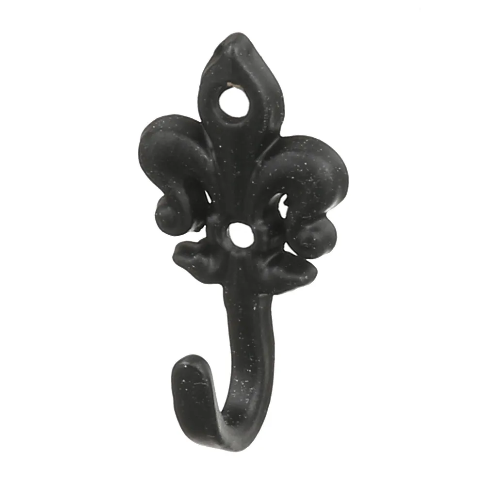 Cuier perete, o agatatoare simpla, metal, 3.5 cm, negru