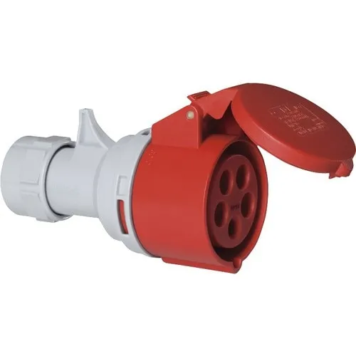 Cupla pentru stecher trifazic PCE 16A rosie, pentru exterior IP44
