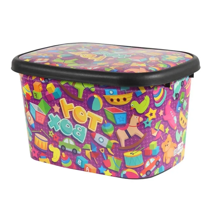 Cutie depozitare cu capac, 20L, 47x37x27cm, modele diverse