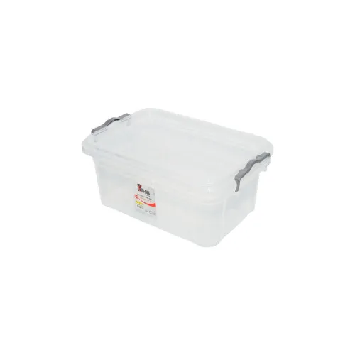 Cutie depozitare din plastic transparenta cu capac 7.5 L 220x340x140 mm — imaginea 3