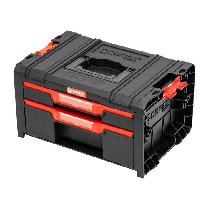 Cutie pentru scule Qbrick System Pro 2.0 Expert, negru, 450 x 310 x 244 mm, cu 2 sertare