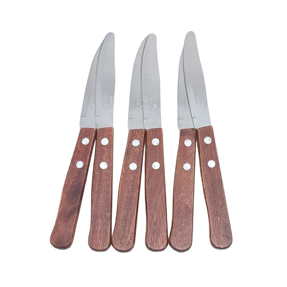 Cutit 30600030, lemn, cu maner, 9.5 cm, set 6 bucati