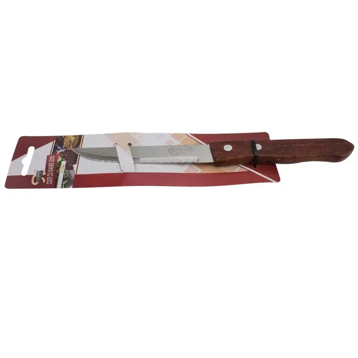 Cutit cu maner lemn Kasemi 1101784, lemn + inox, 20.5 x 1.8 cm