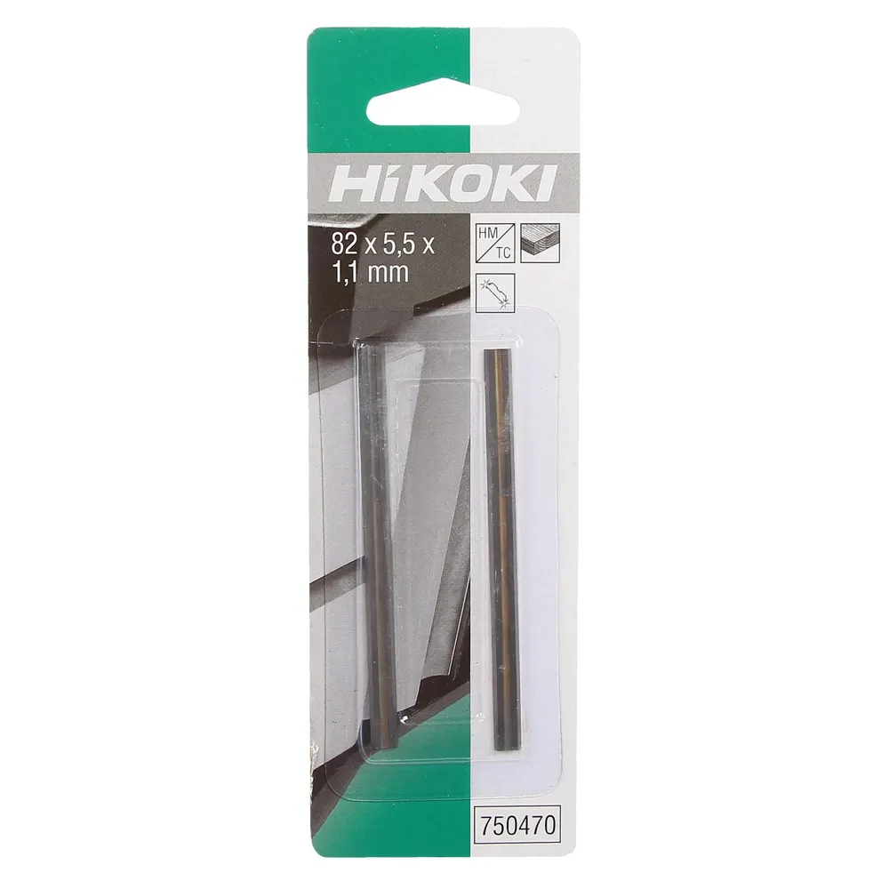 Cutit pentru rindea, Hikoki 750470, 82 mm, set 2 bucati