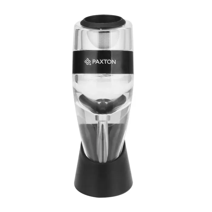 Decantor pentru vin HJ-WD02, plastic, negru, 19 x 5 cm