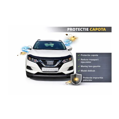 Deflector capota auto compatibil Nissan Qashqai II J11 Facelift 2017-2021 — imaginea 2