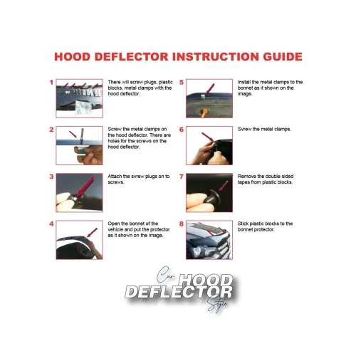 Deflector capota compatibil Toyota Hilux 2015 - 2020 — imaginea 3
