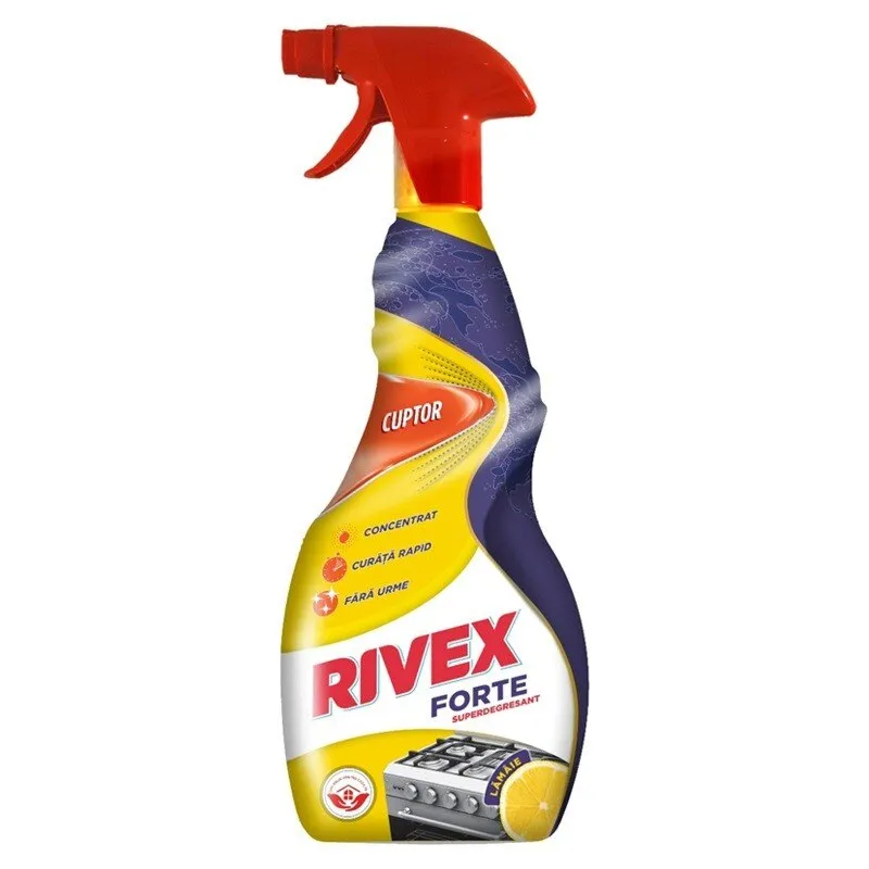Degresant lichid pentru aragaz si cuptor Rivex Forte, aroma lamaie, 750 ml
