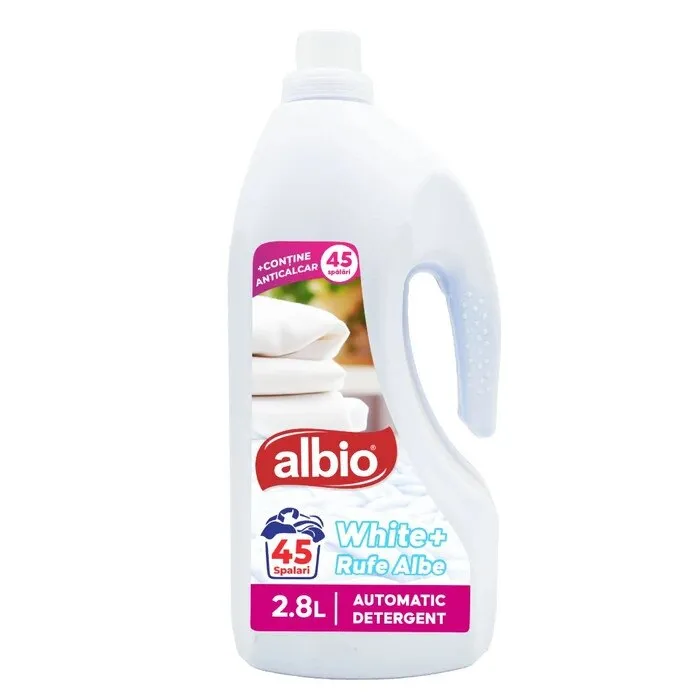 Detergent de rufe lichid, Albio White, 3 kg / 2.8 L