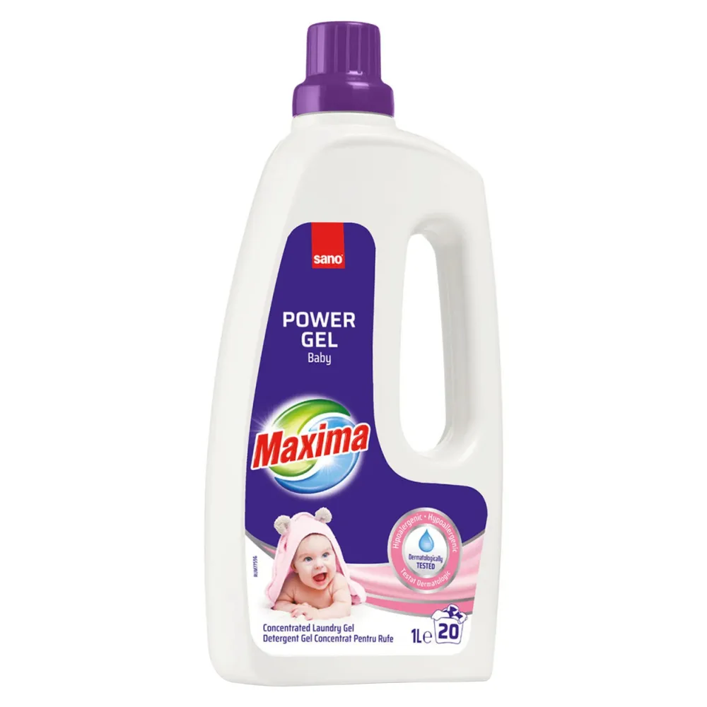 Detergent de rufe lichid, Sano Maxima Baby, 1 L, 20 spalari