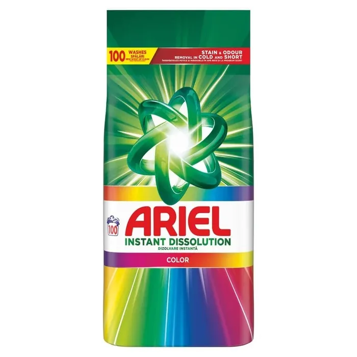 Detergent de rufe pudra, automat, Ariel Color, 6.5 kg, 100 spalari