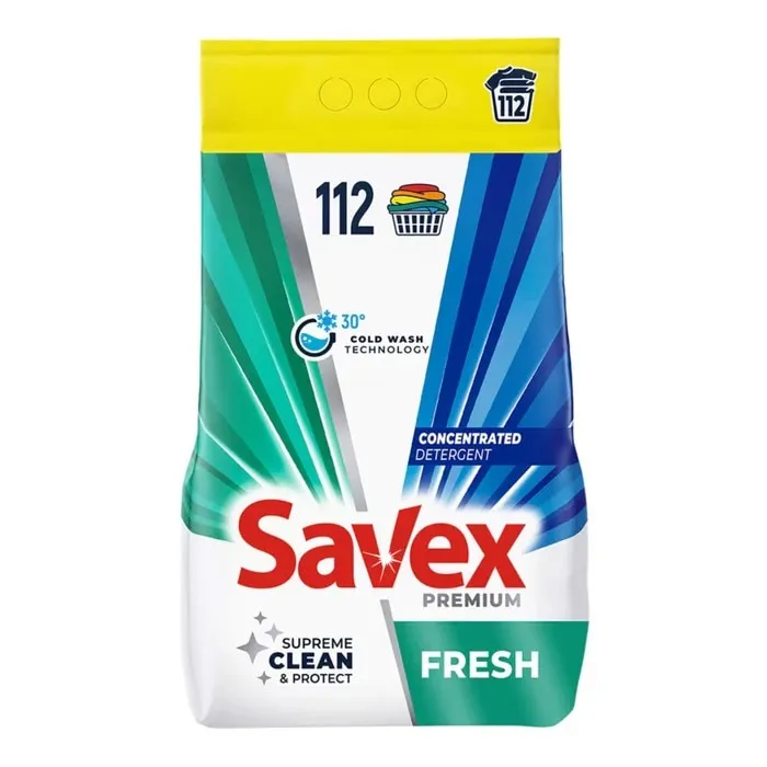 Detergent de rufe pudra, automat, Savex Premium Fresh, 9 kg