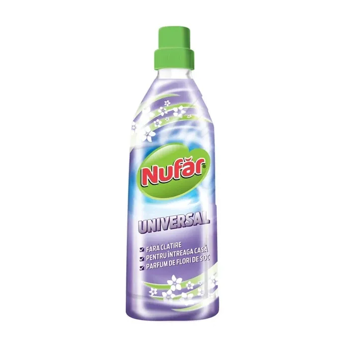 Detergent universal pentru pardoseli si obiecte sanitare, Nufar, 750 ml, lichid, parfum de flori de soc