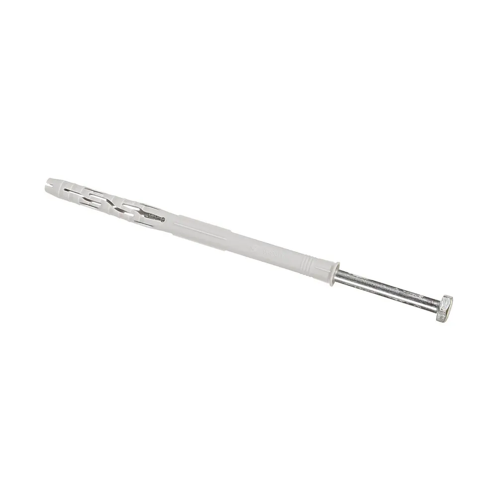Diblu cu surub hexagonal, pentru caramida goala, nailon si otel, Ø 10 x 160 mm