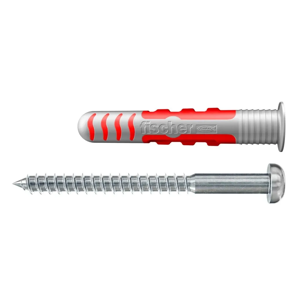 Diblu pentru fixarea obiectelor sanitare, din nylon, 6 x 38 mm, Fischer Duoseal, cu surub, 4.5 x 60 mm, cu cap bombat, TX 20, din inox, set 4 bucati