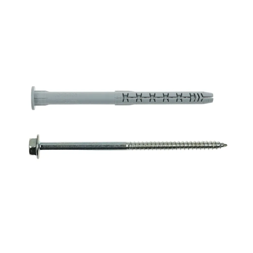 Diblu universal din nylon, 10x135mm, cu surub 7x140mm, hexagonal, amprenta Torx