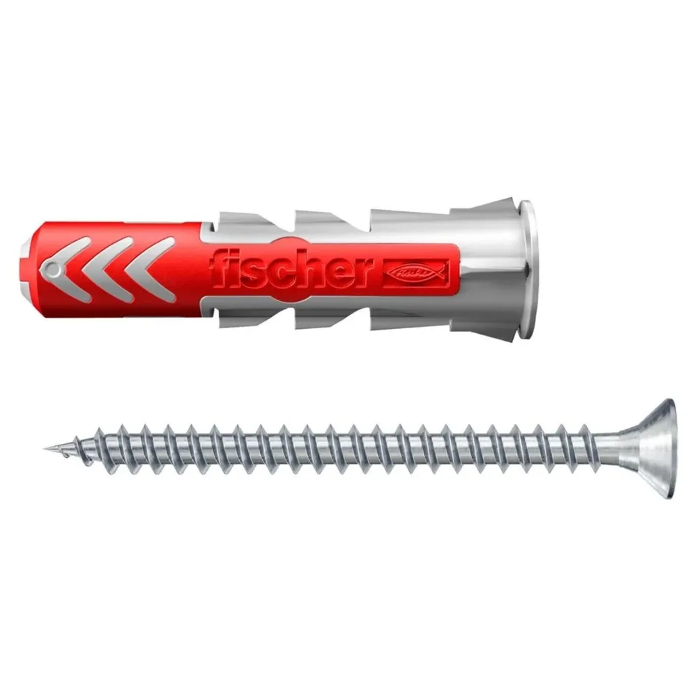 Diblu universal din nylon, 5 x 25 mm, Fischer Duopower, cu surub, cap inecat, amprenta Pozidriv, PZ2, 4 x 55 mm