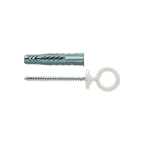 Diblu universal din nylon, cu surub cu carlig ochi inchis, Fischer UX, 8 x 50 mm, set 2 bucati