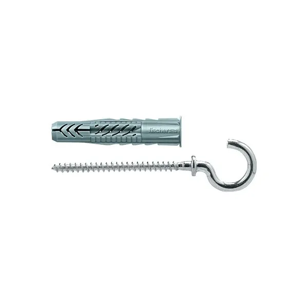 Diblu universal din nylon, cu surub cu ochi deschis, Fischer UX, 6 x 35 mm, set 4 bucati