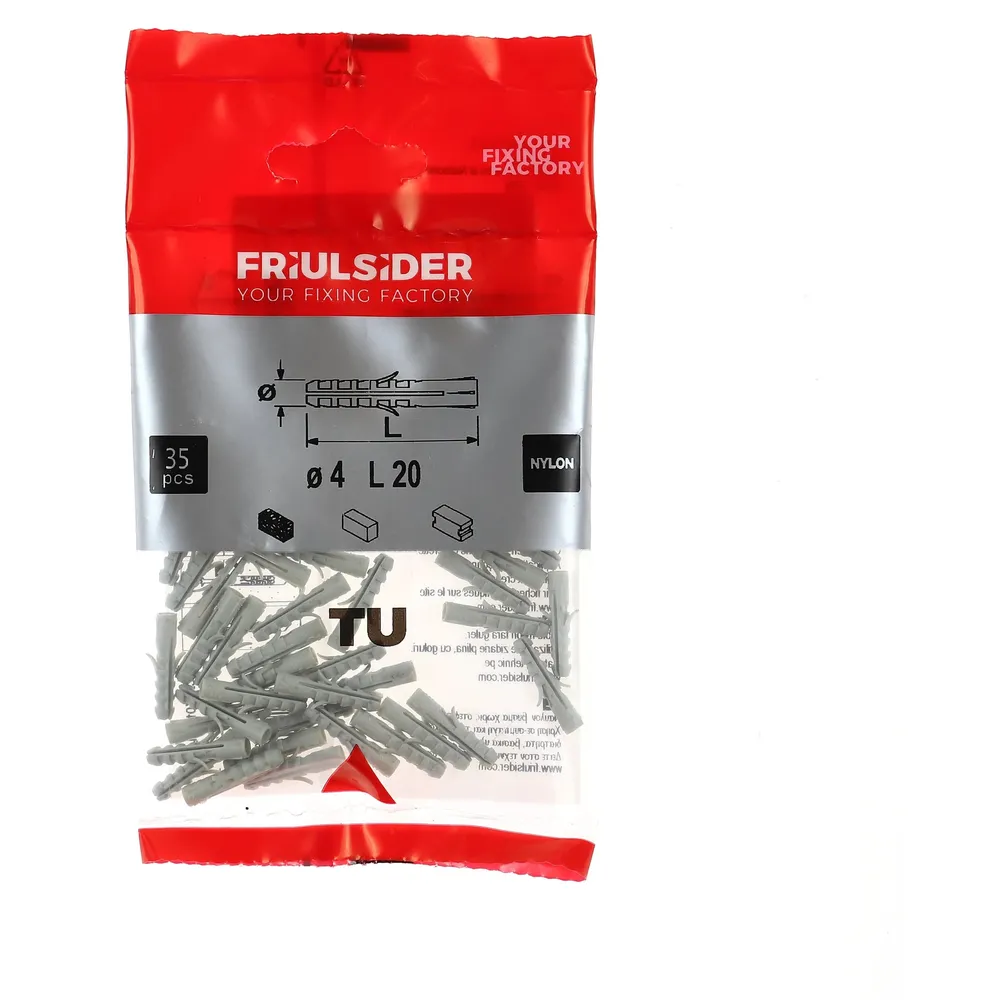 Diblu universal din nylon, Friulsider TU, 4 x 20 mm, set 35 bucati