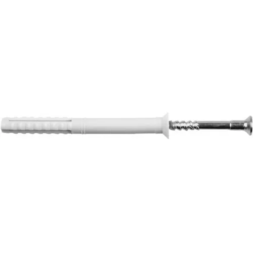 Dibluri plastic TOX Attack 6x40 mm, 50 bucati, pentru beton, alb