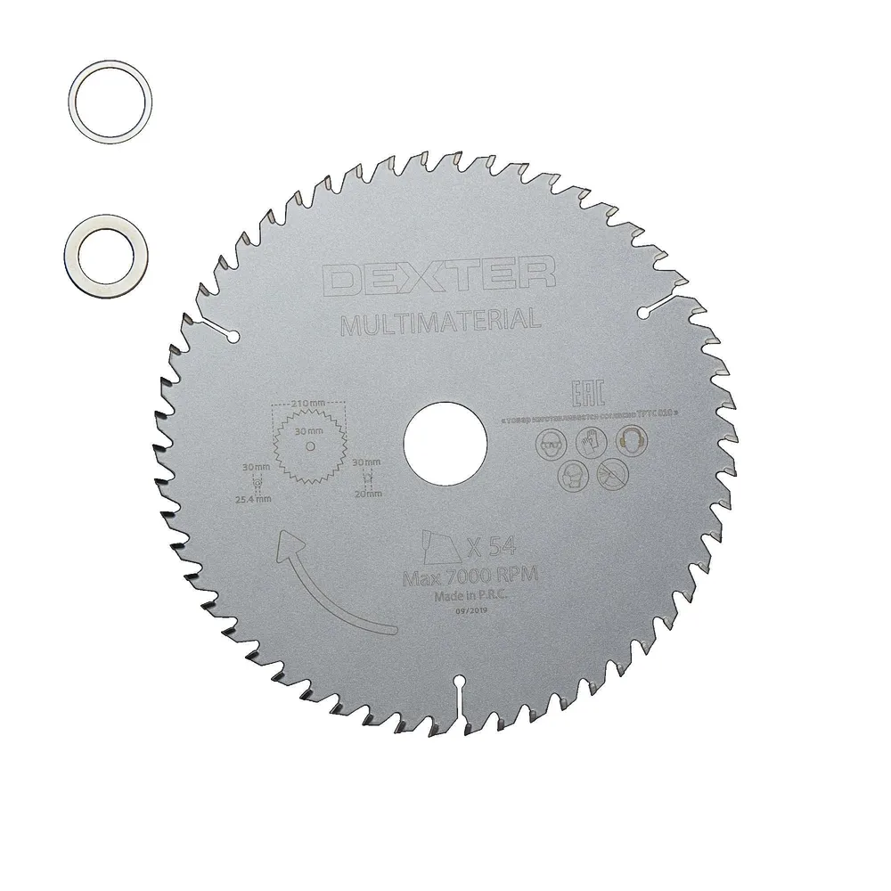 Disc circular Dexter, pentru fierastrau, pentru multimaterial, 54 dinti, Ø 210 mm