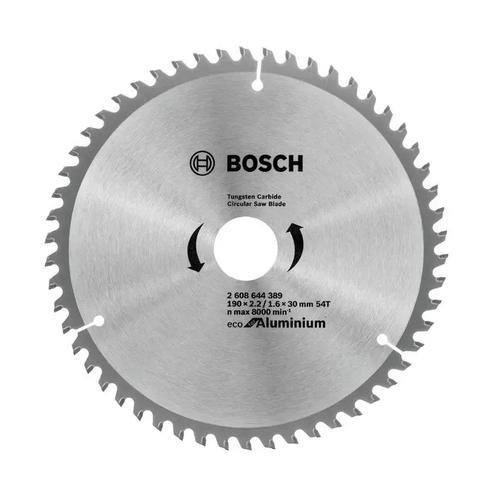 Disc circular, pentru aluminiu, Bosch, 190 x 30 x 1.6 mm, 54T