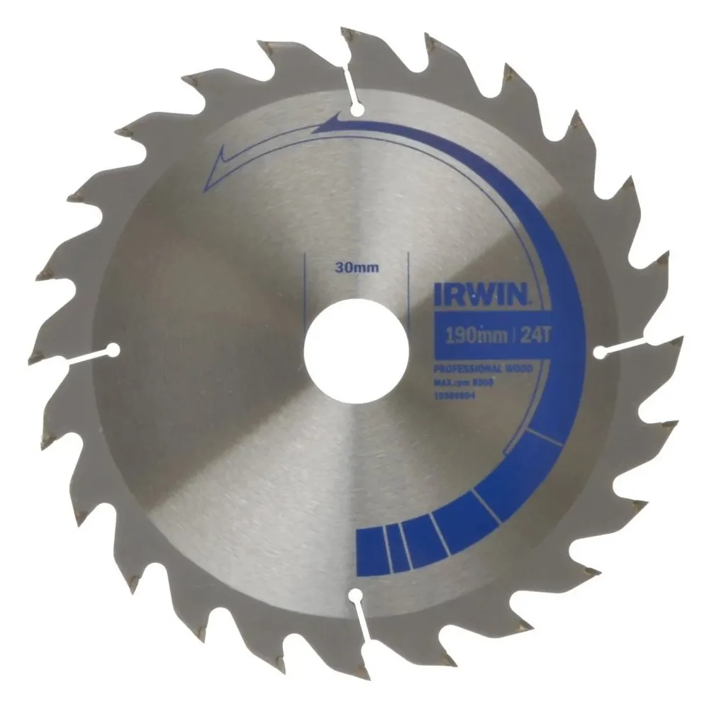 Disc circular, pentru lemn, Irwin, 190 x 30/20/16 mm, 24 Z