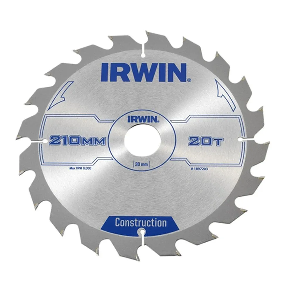 Disc circular, pentru lemn, Irwin Construction, 210 x 30 mm