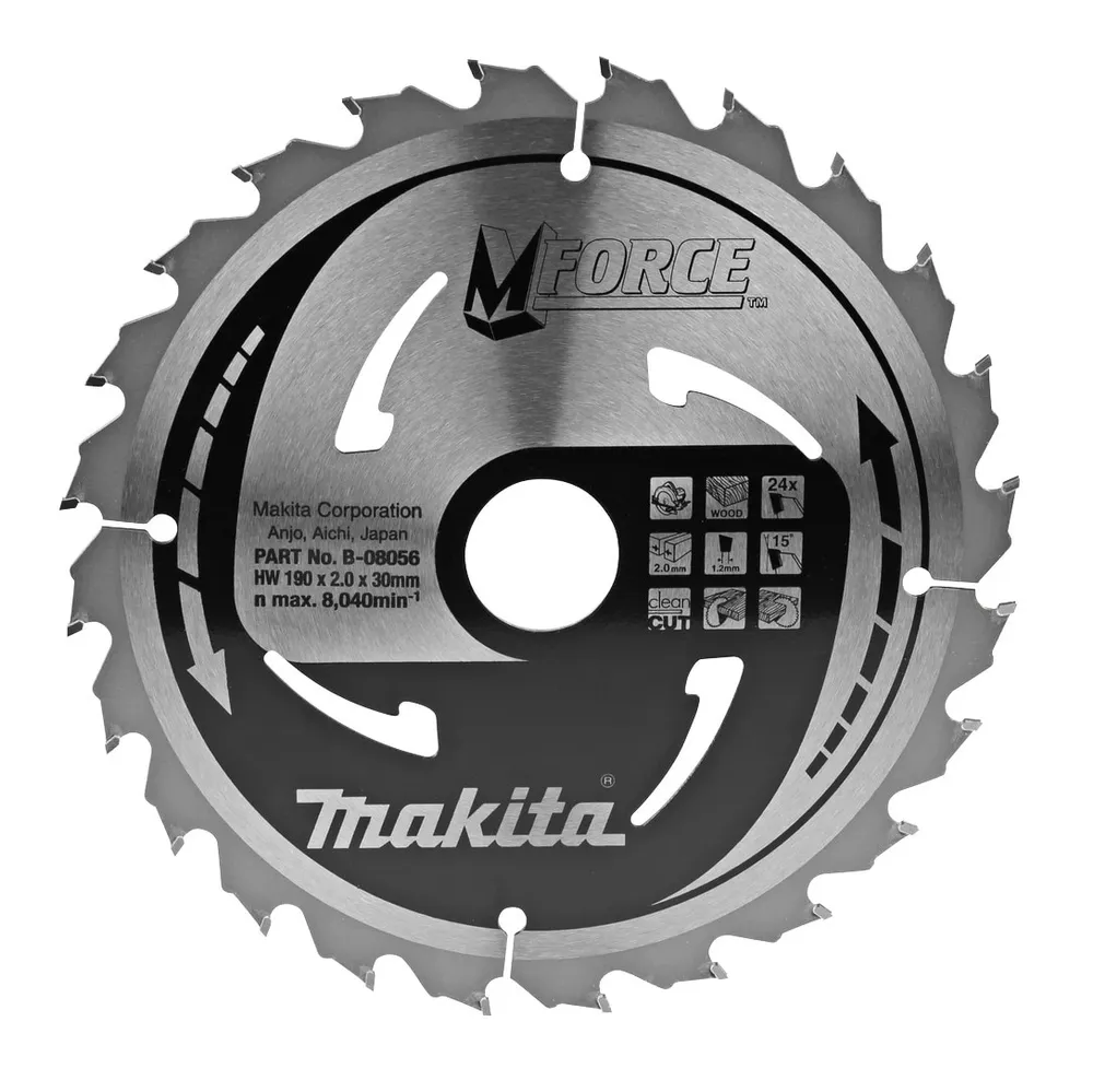 Disc circular, pentru lemn, Makita M-Force, B-08056, 190 x 30 mm