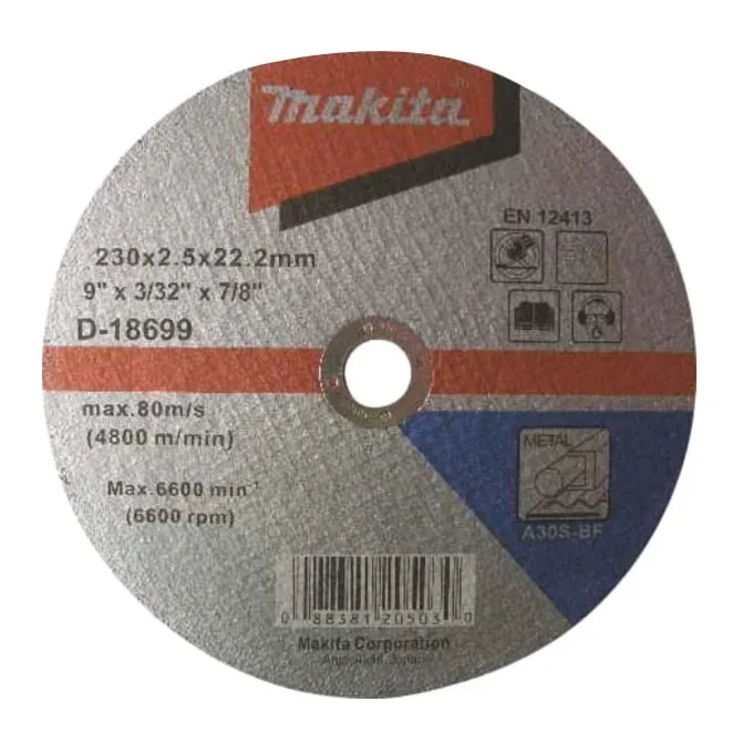 Disc de taiere metale, Makita A30S, 230x22.23x2.5mm