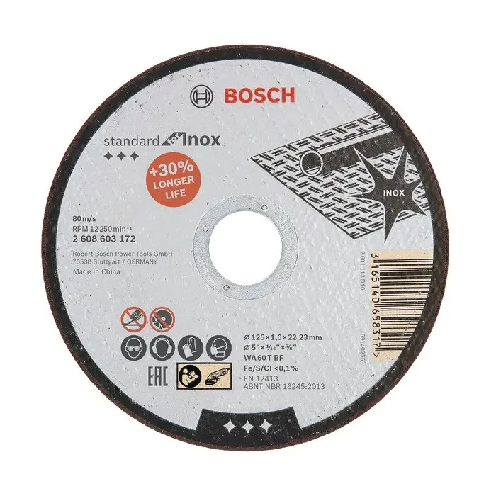 Disc debitare inox, 125x22.23x1.6mm