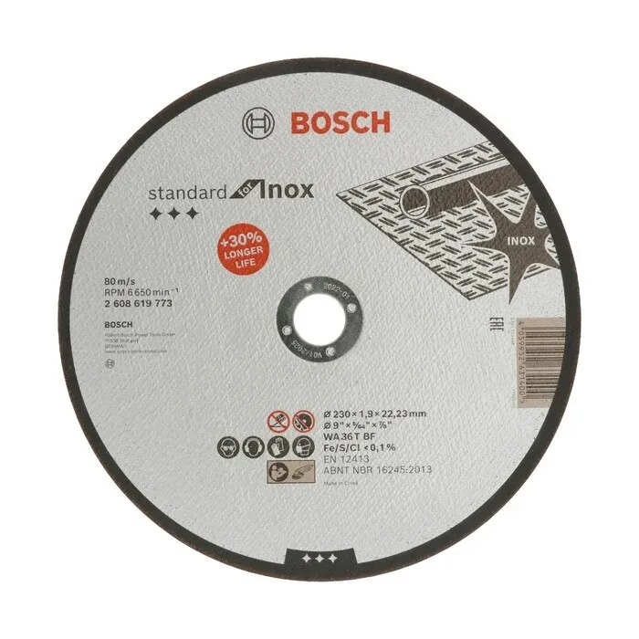 Disc debitare inox, 230x22.23x1.9mm, set