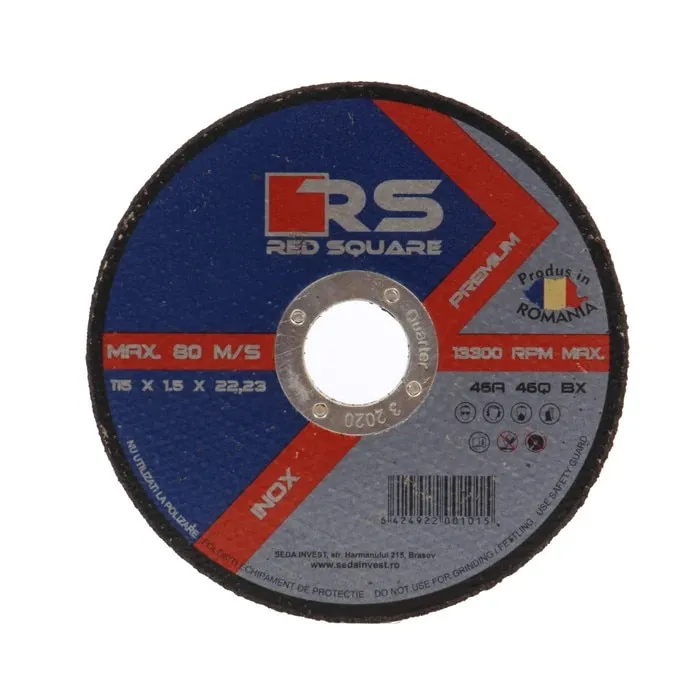 Disc debitare inox, Red Square DRSQPRM11515, 115 x 22.2 x 1.5 mm