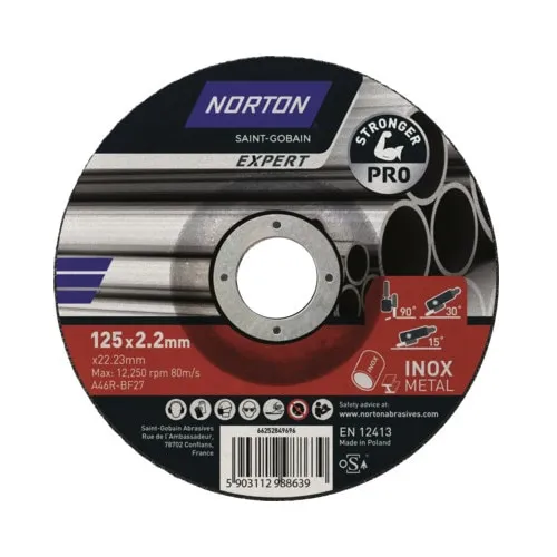 Disc debitare metal Norton Expert Ø125x1, 6x22, 23mm