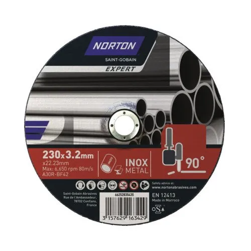 Disc debitare metal Norton Expert Ø230x3, 2x22, 23mm, profil conic de debitare