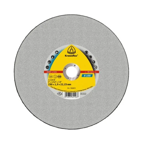 Disc debitare metal, otel, inox Klingspor Kronenflex A100 EXTRA Ø230x1, 9x22, 23 mm