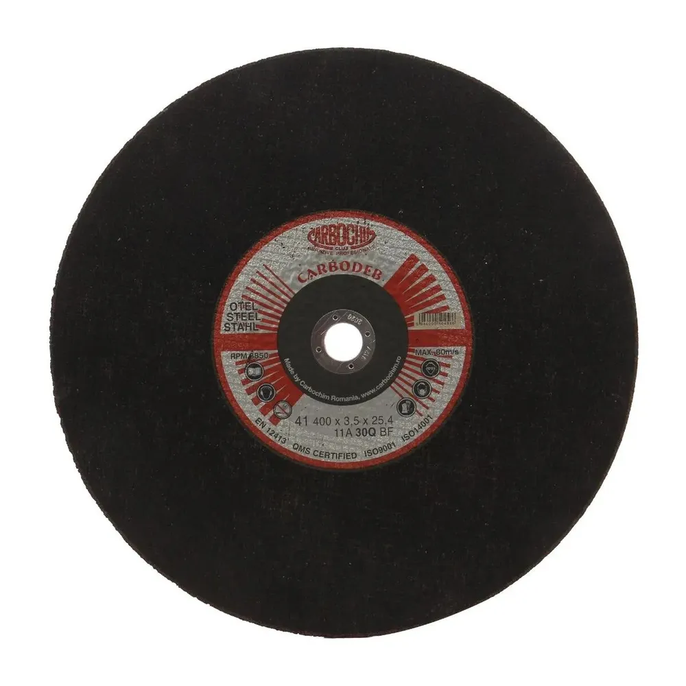 Disc debitare otel, Carbochim 11A30Q4B45F, 400 x 25.4 x 3.5 mm