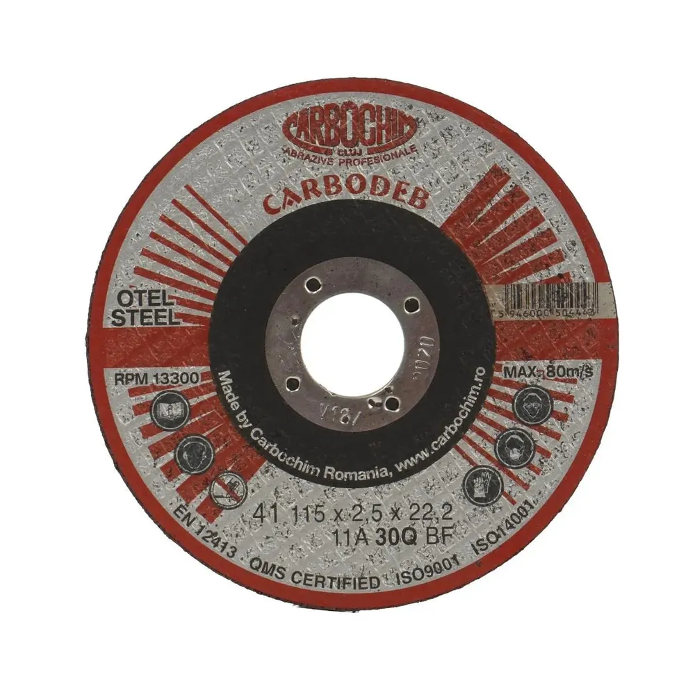 Disc debitare otel, Carbochim 11A30Q4B47, 115 x 22.2 x 2.5 mm