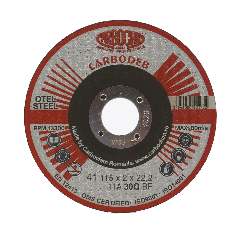 Disc debitare otel, Carbochim 11A30Q4B471TRS, 115 x 22.2 x 2 mm