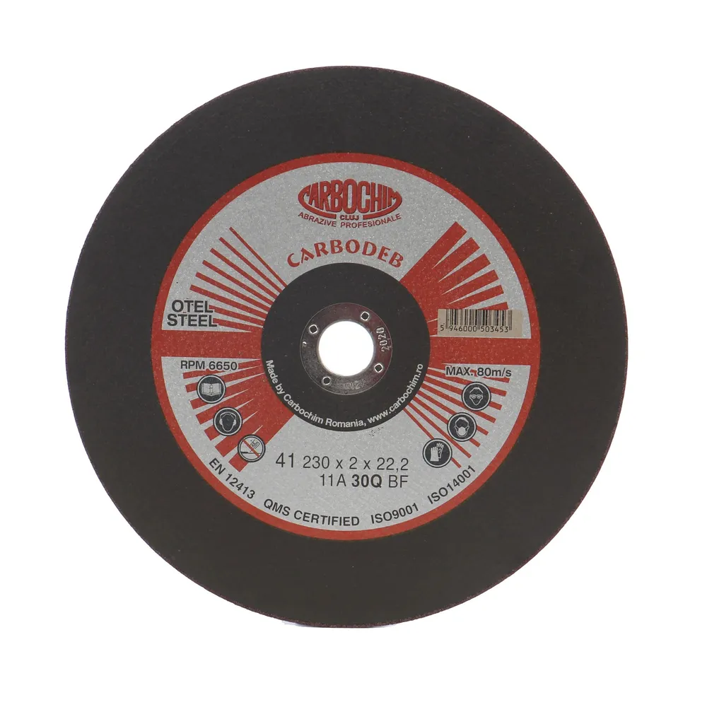Disc debitare otel, Carbochim 11A30Q4B471TRS, 230 x 22.2 x 2 mm