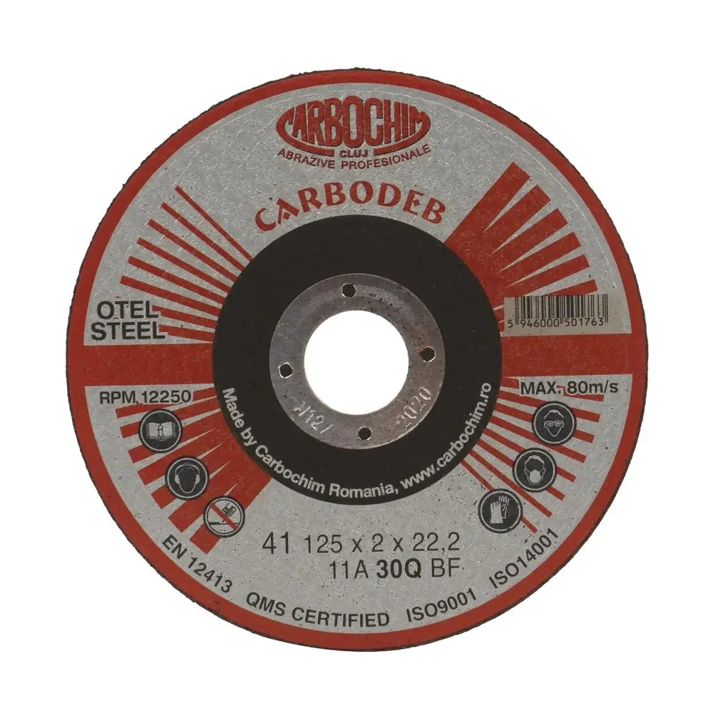 Disc debitare otel, Carbochim 11ABACH1TRS, 125 x 22.2 x 2 mm