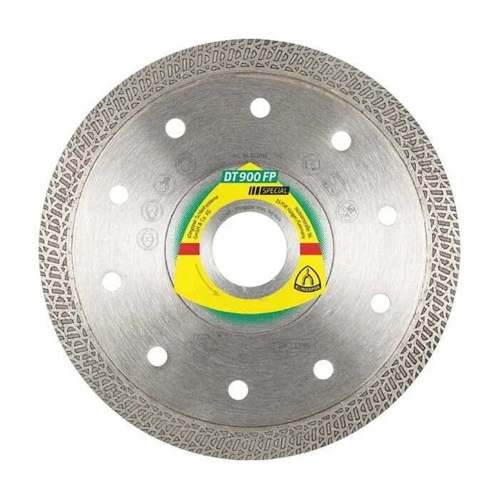 Disc diamantat, continuu, pentru debitare placi ceramice, Klingspor DT 900 FP, 125 x 22.23 x 1.4 mm